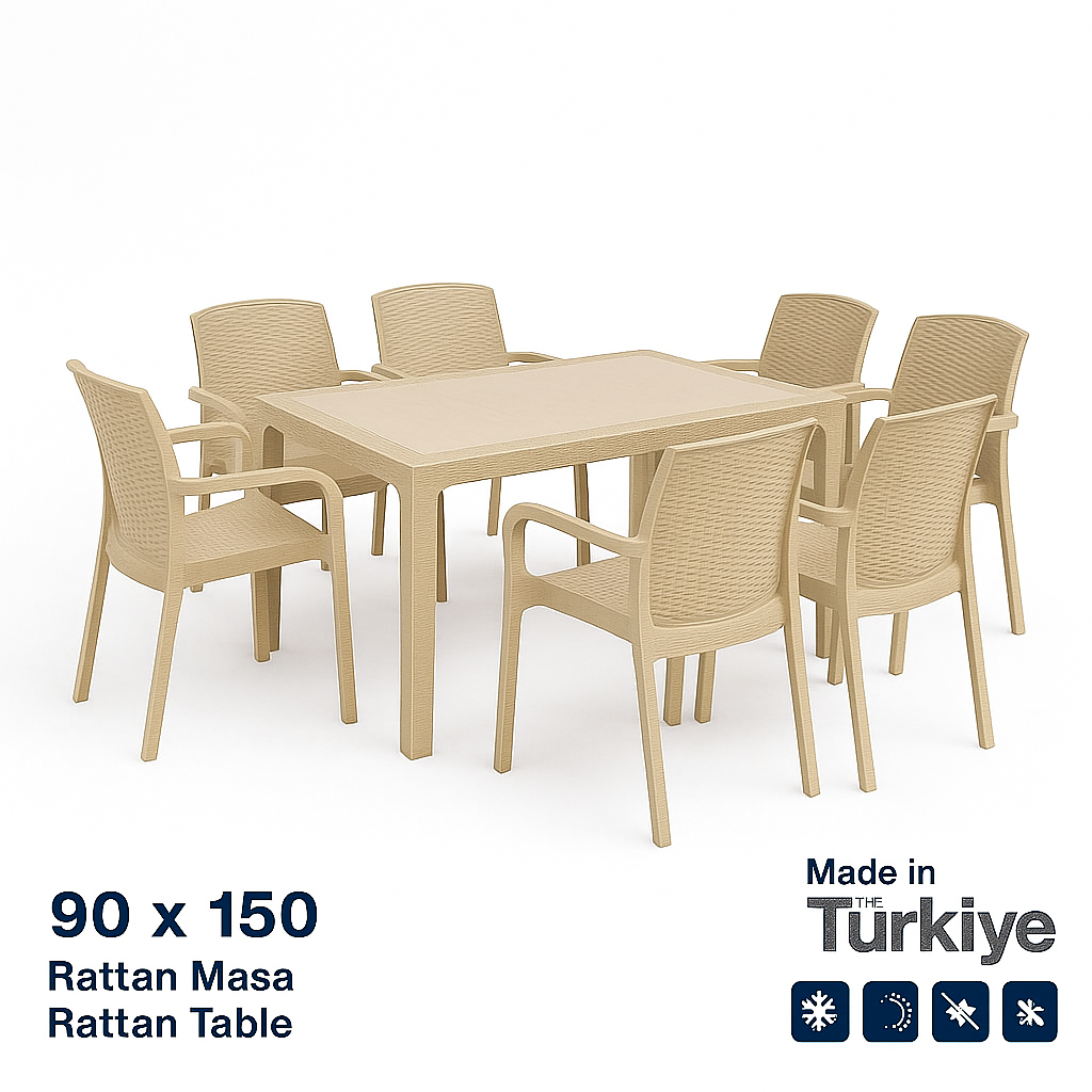 Rattan ÉtkezőGarnitúra + 6Prémium Szék