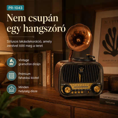 Vintage Bluetooth Hangszóró és Rádió