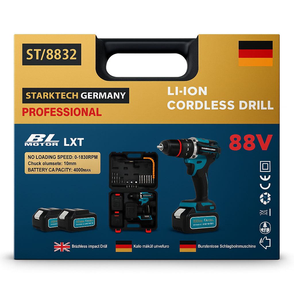 88V Lítium-Ion Akkus Fúró-Csavarozó Készlet