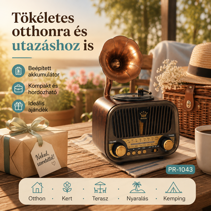 Vintage Bluetooth Hangszóró és Rádió