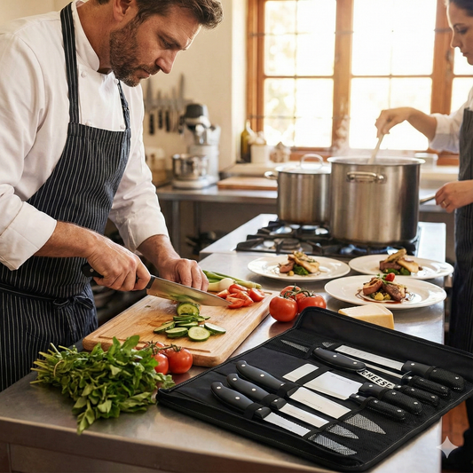 9 részes rozsdamentes acél késkészlet