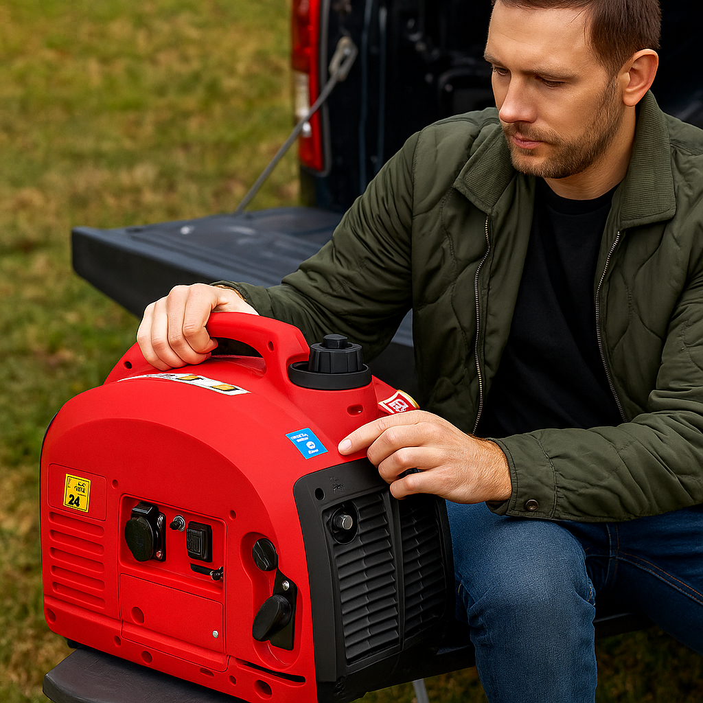 Fischer Kraft Benzinmotoros Inverter Generátor