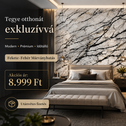 Fehér Márványhatású Öntapadós Falmatrica
