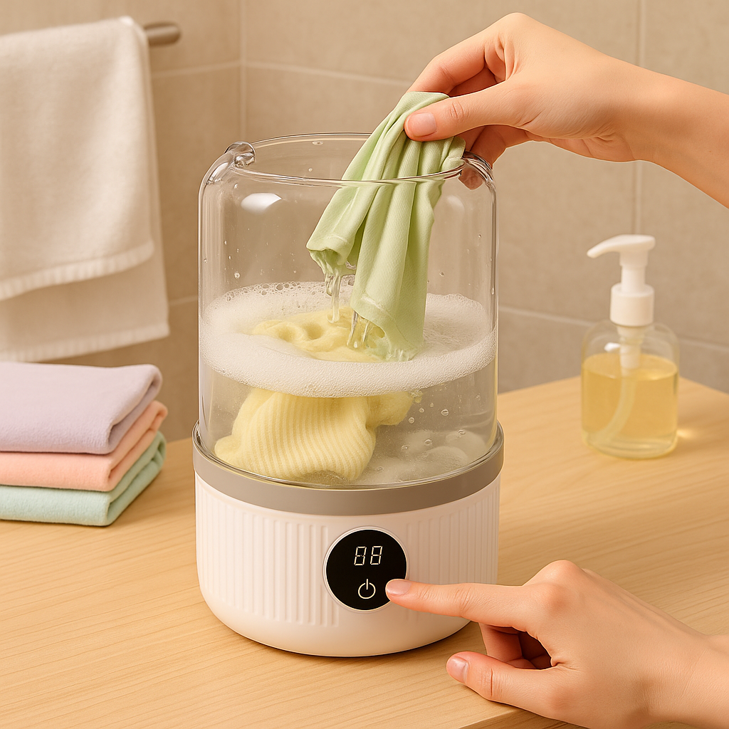 Mini Hordozható Fehérnemű Mosógép