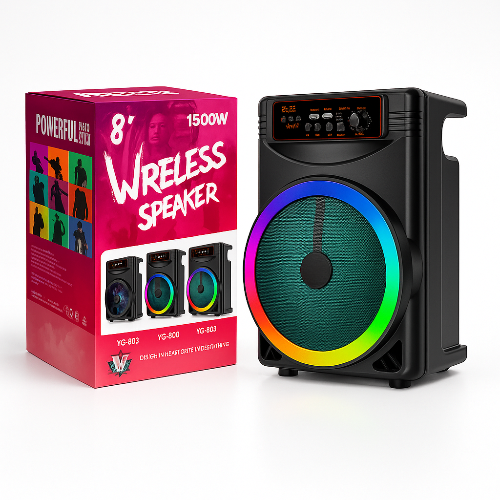 8” Vezeték Nélküli Bluetooth Hangszóró