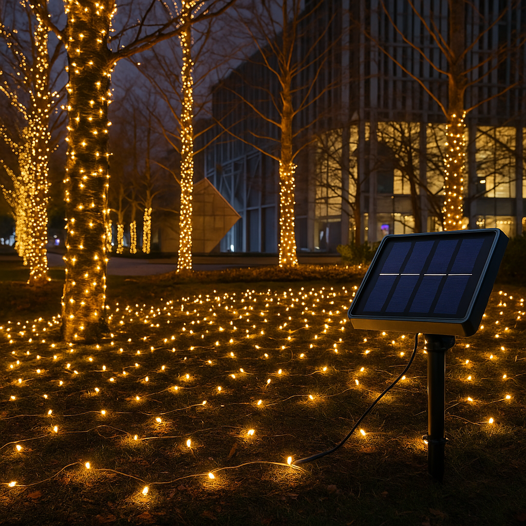 Napelemes LED Fényfüzér – 9M, (1+1 INGYEN)