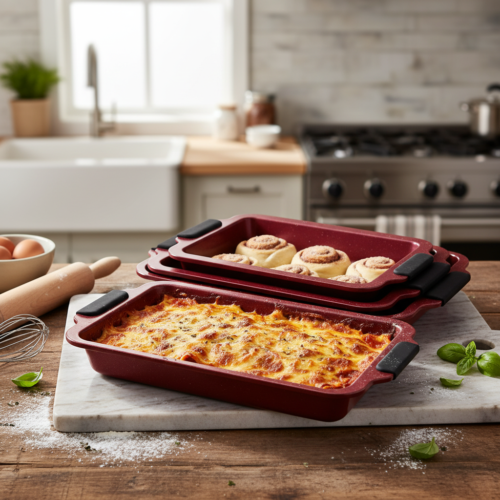 3-Részes Prémium Gránit Bevonatú Tepsikészlet