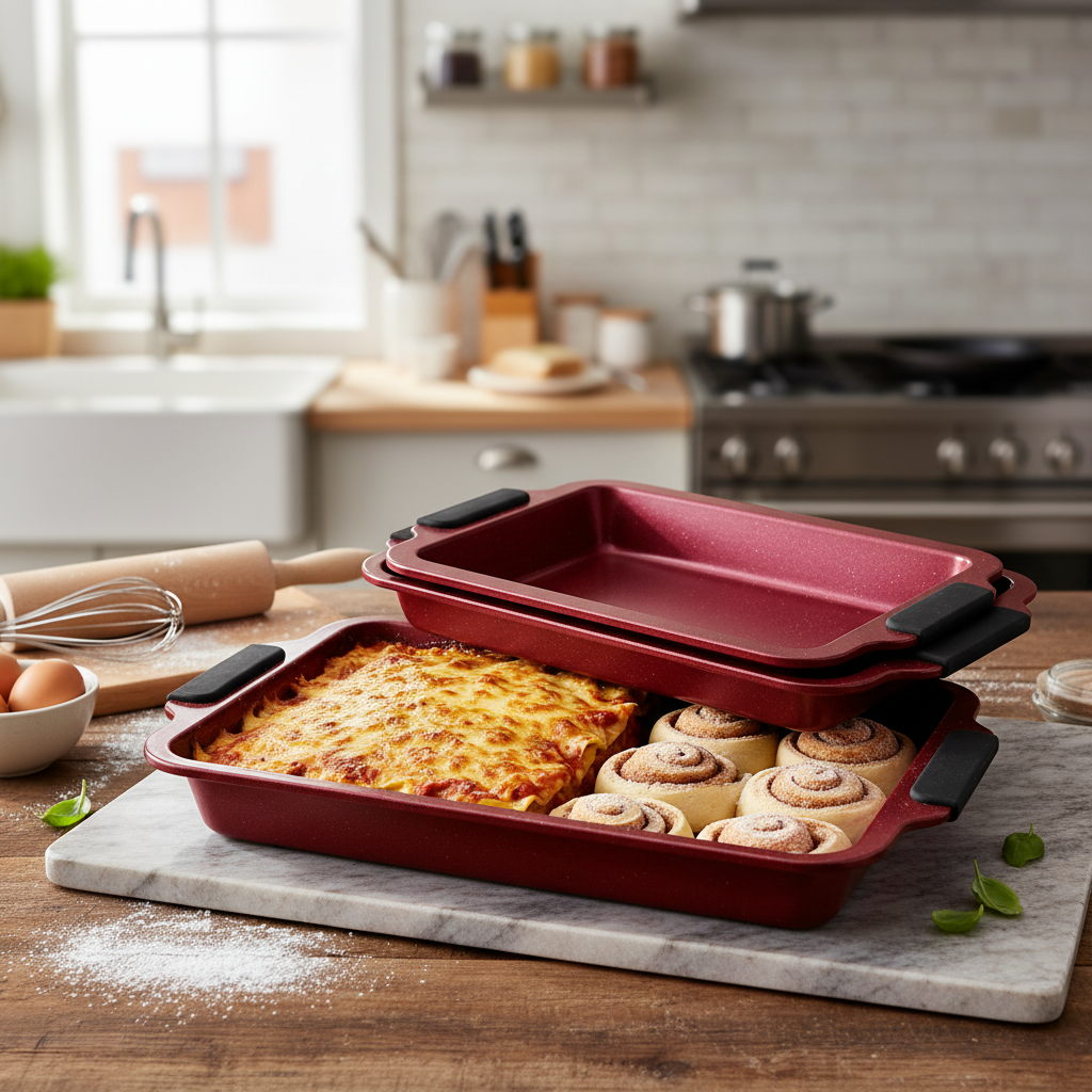 3-Részes Prémium Gránit Bevonatú Tepsikészlet