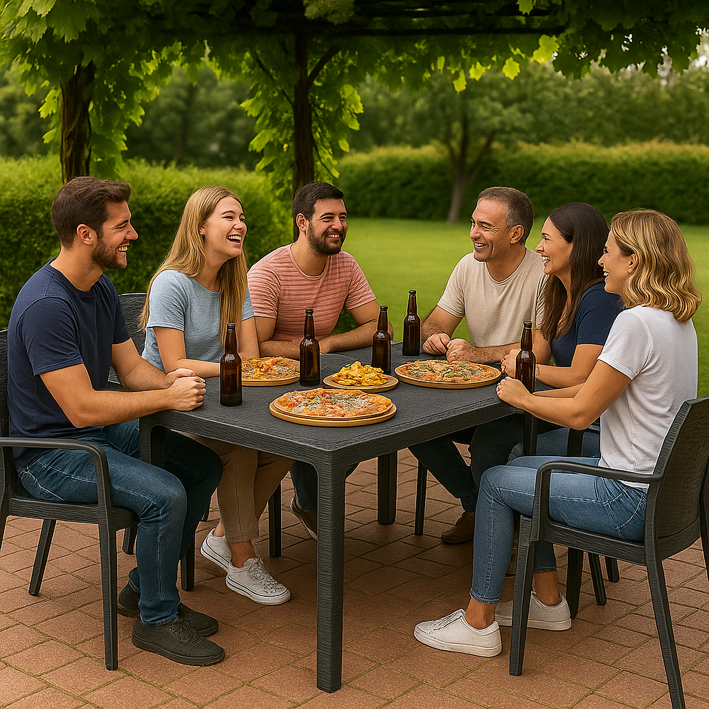 Rattan ÉtkezőGarnitúra + 6Prémium Szék