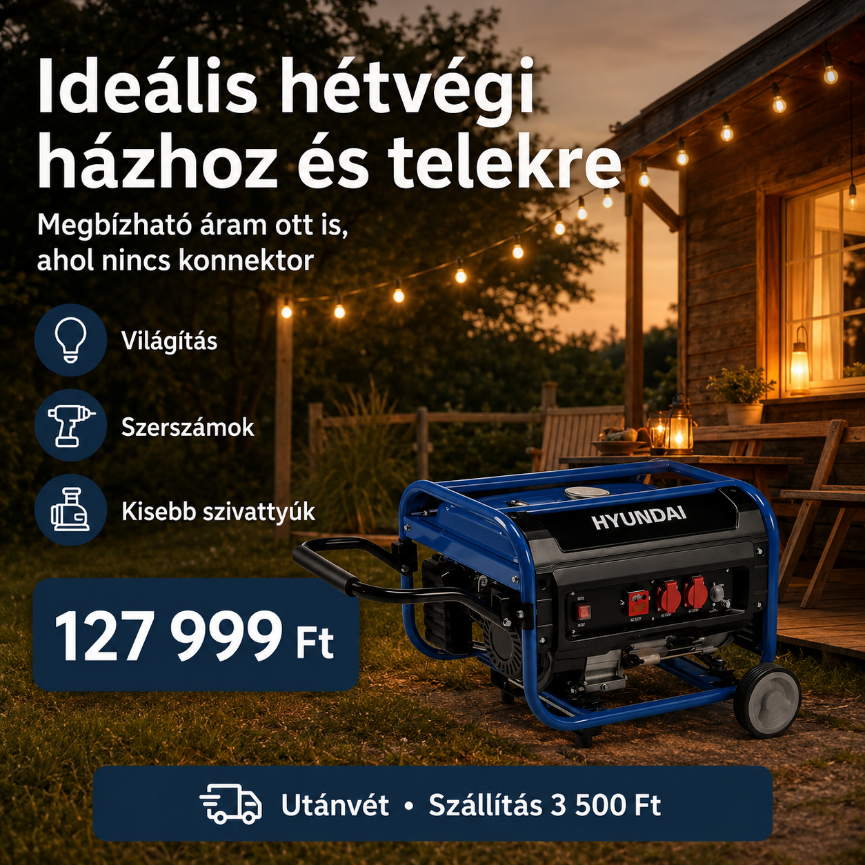 Hyundai Benzines Áramfejlesztő