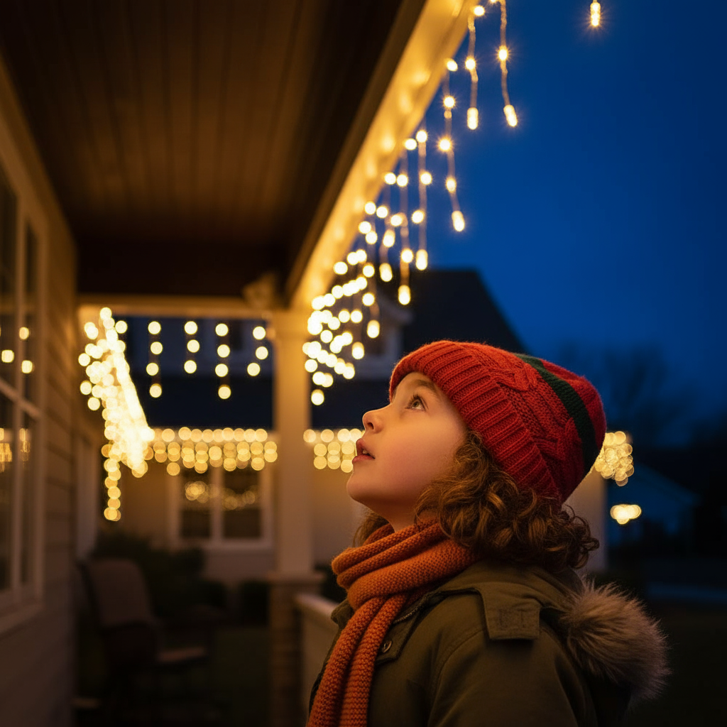 Karácsonyi díszfények hidegfehér színben 1+1 ingyen