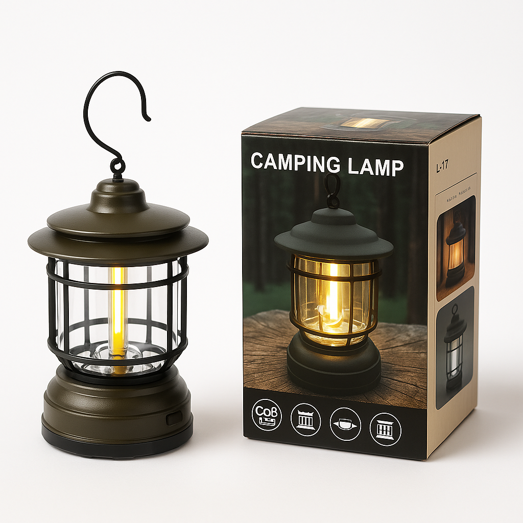 Retro Kemping Lámpa – 1+1 AJÁNDÉK