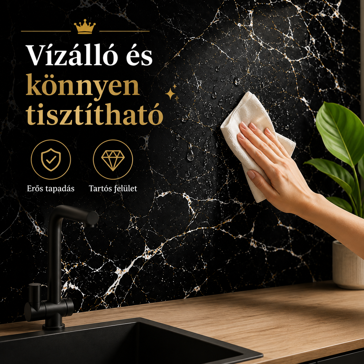 Márványhatású Öntapadós Falmatrica 3 × 1,2 m