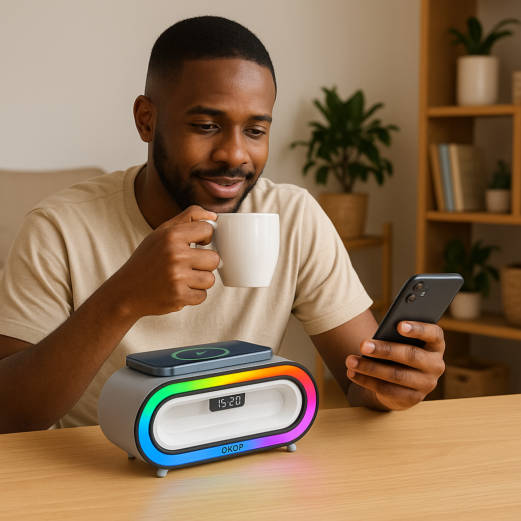 Bluetooth Hangszóró Qi Vezeték Nélküli Töltéssel