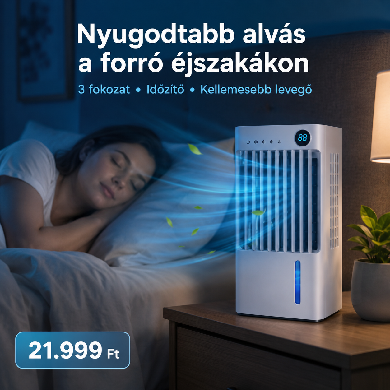 Arctic Breeze Digitális Léghűtő Távirányítóval