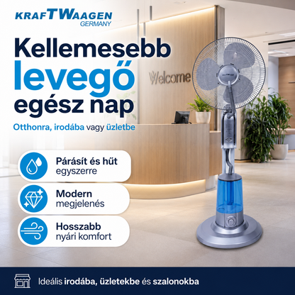 KraftWaagen 2 az 1-ben Vízpermetezős Álló Ventilátor