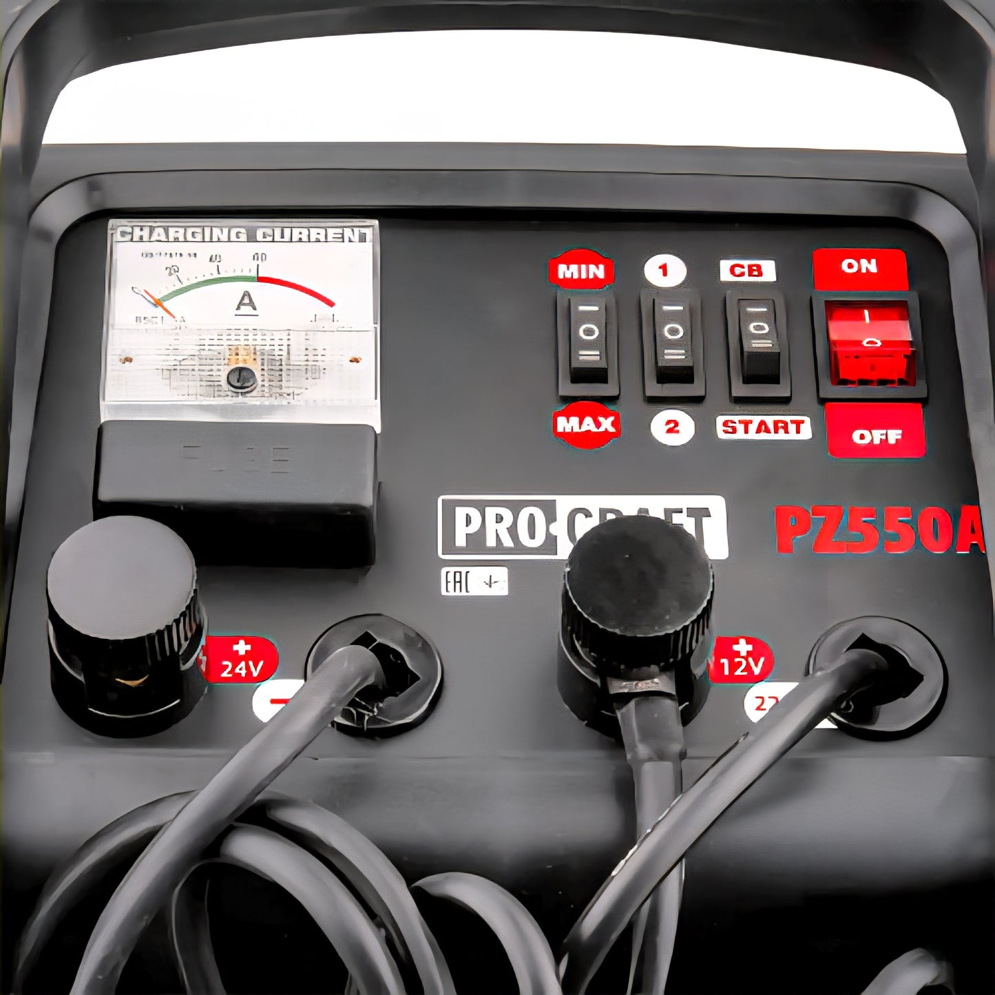 PROCRAFT Akkumulátortöltő és Indító Kocsi