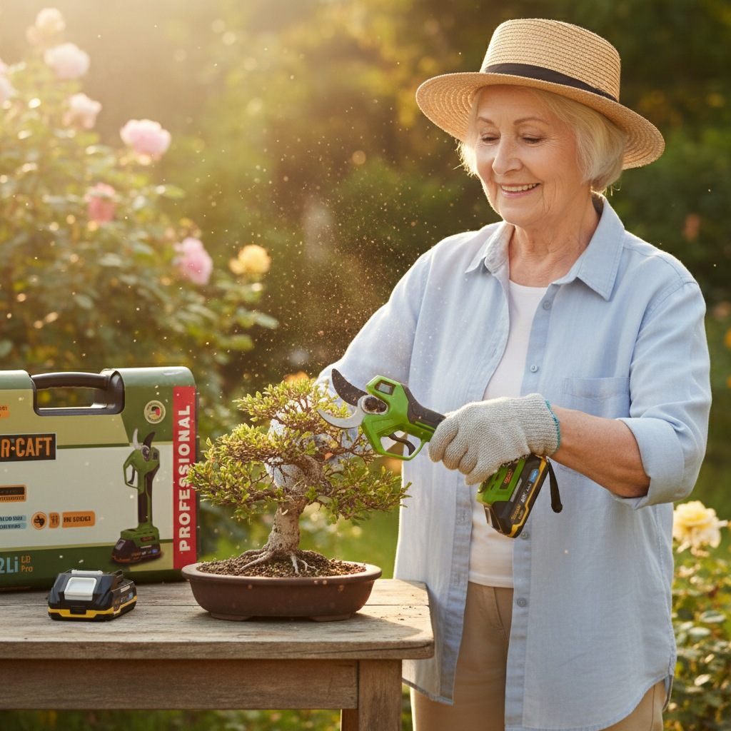 20V Akkus Metszőolló LCD Kijelzővel