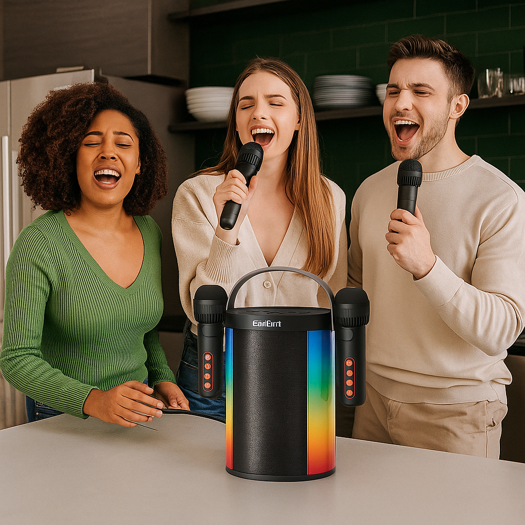 Hordozható Karaoke Bluetooth Hangszóró