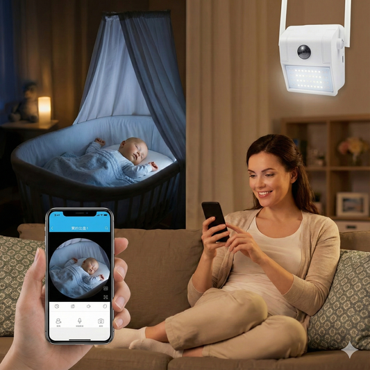 Ultra Széles Látószögű Intelligens Falilámpa Kamera