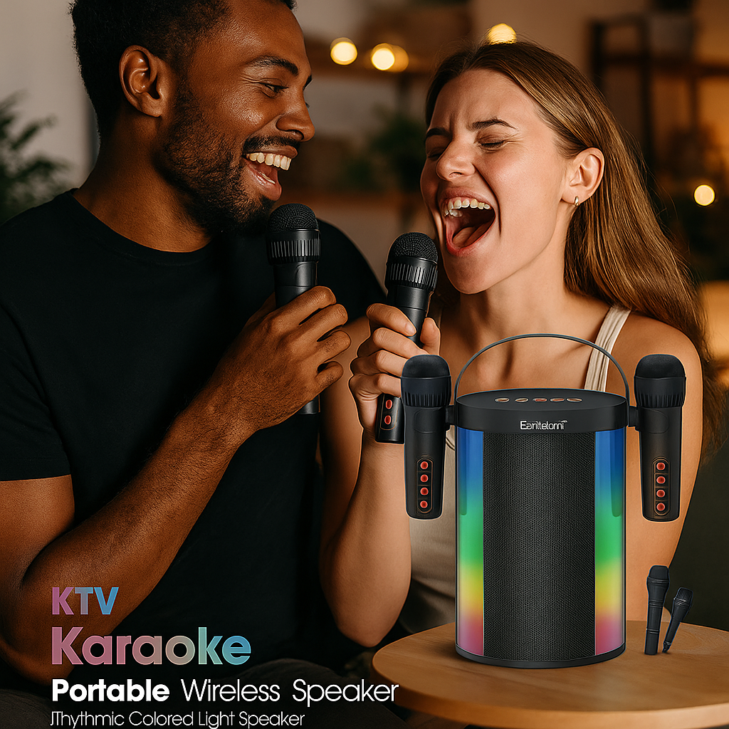 Hordozható Karaoke Bluetooth Hangszóró
