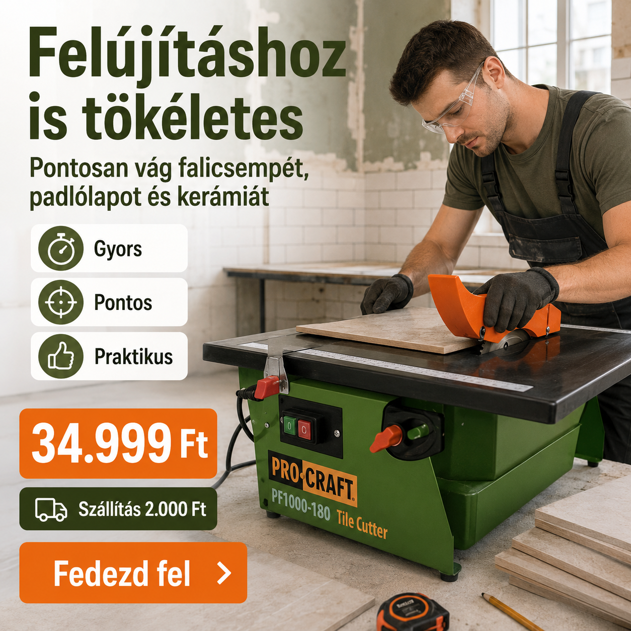 Procraft Csempevágó Gép