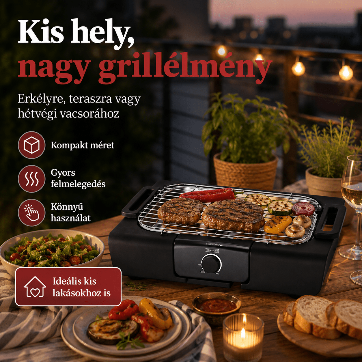 Royalty Line Elektromos Grill 2000w - | Cyber Bazaar