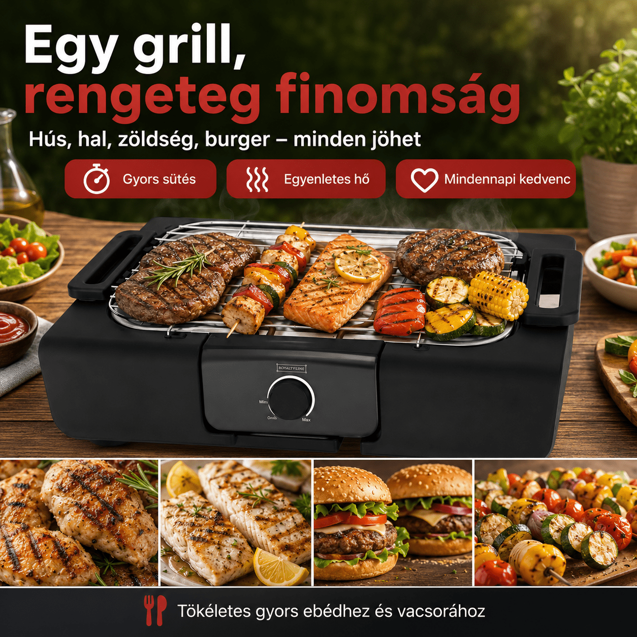 Royalty Line Elektromos Grill 2000w - | Cyber Bazaar