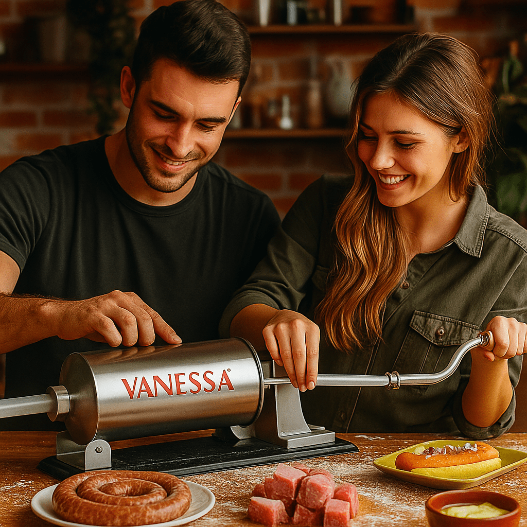 Rozsdamentes Acél Kolbásztöltő Gép - | Cyber Bazaar