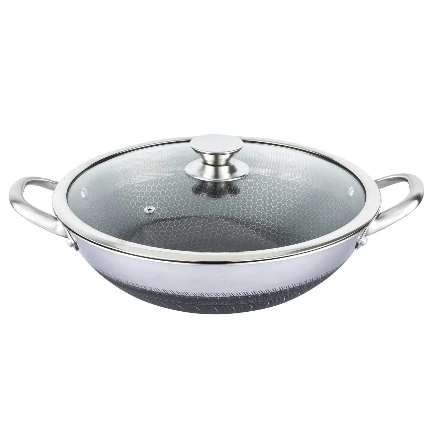 Cheffinger Premium 32 cm-es Rozsdamentes Acél Wok