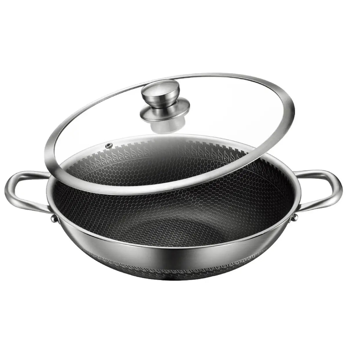 Cheffinger Premium 32 cm-es Rozsdamentes Acél Wok