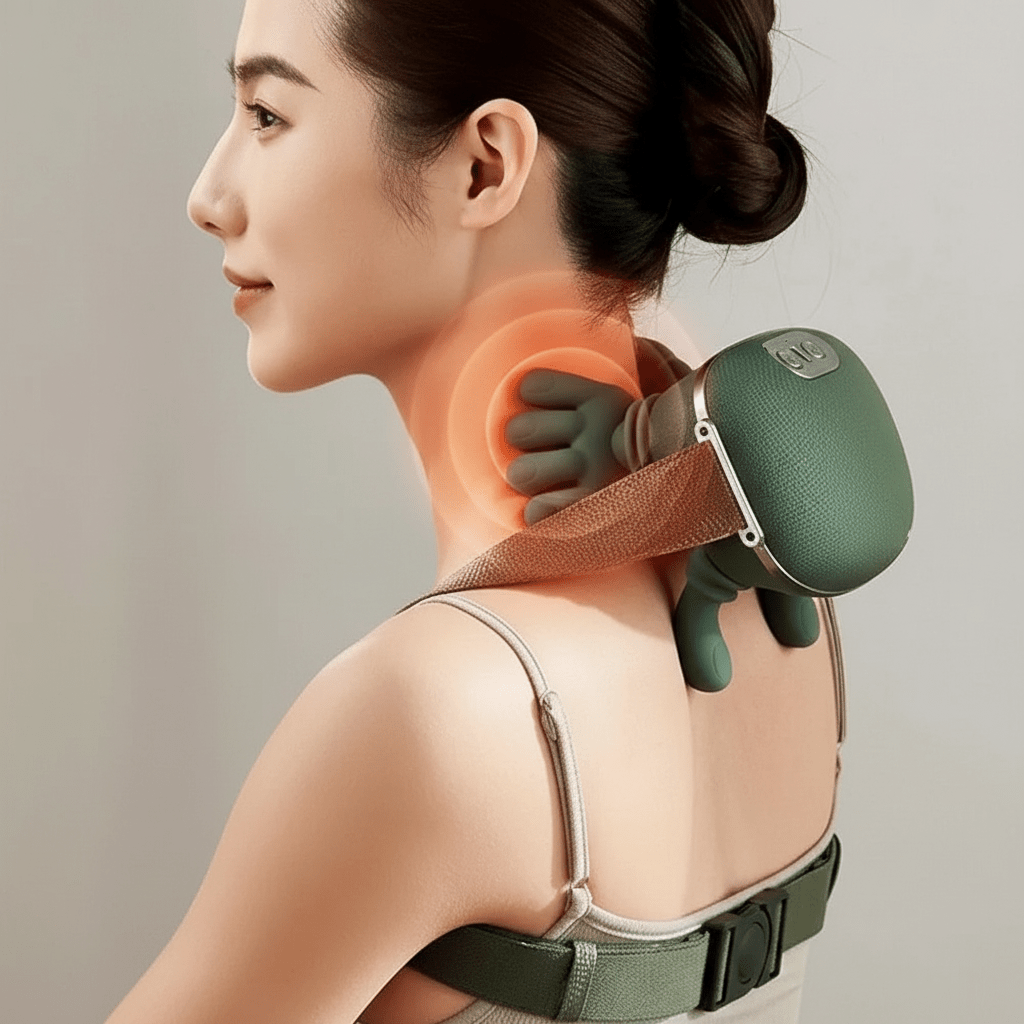 Shiatsu nyak és vállmasszírozó melegítéssel - | Cyber Bazaar
