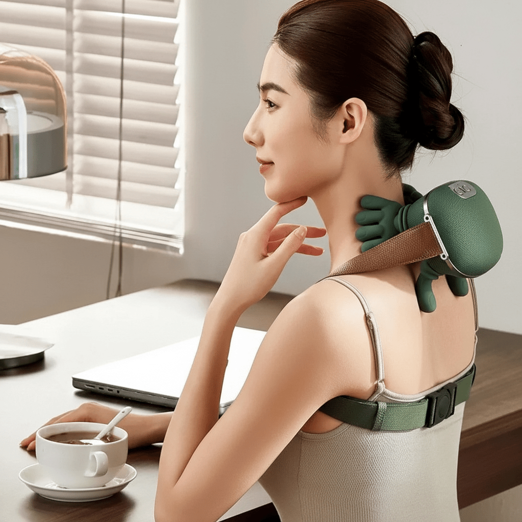Shiatsu nyak és vállmasszírozó melegítéssel - | Cyber Bazaar