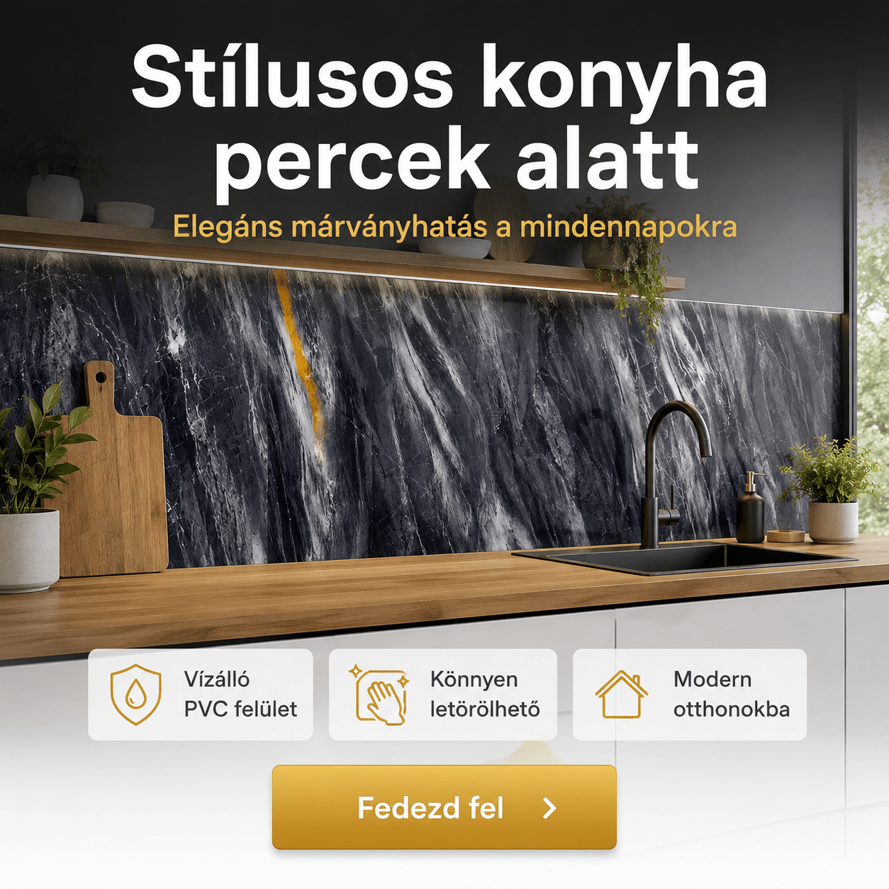 Sötét Márvány Mintás PVC Falpanel – 12.DB - | Cyber Bazaar