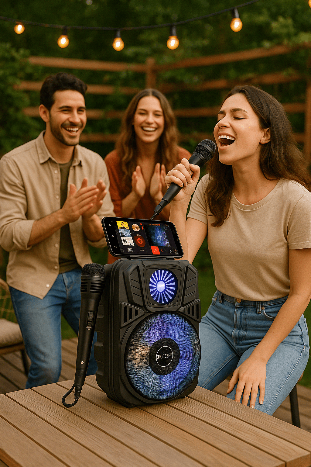 SOONBOX S26 Karaoke Mikrofonos Bluetooth Hangszóró - | Cyber Bazaar