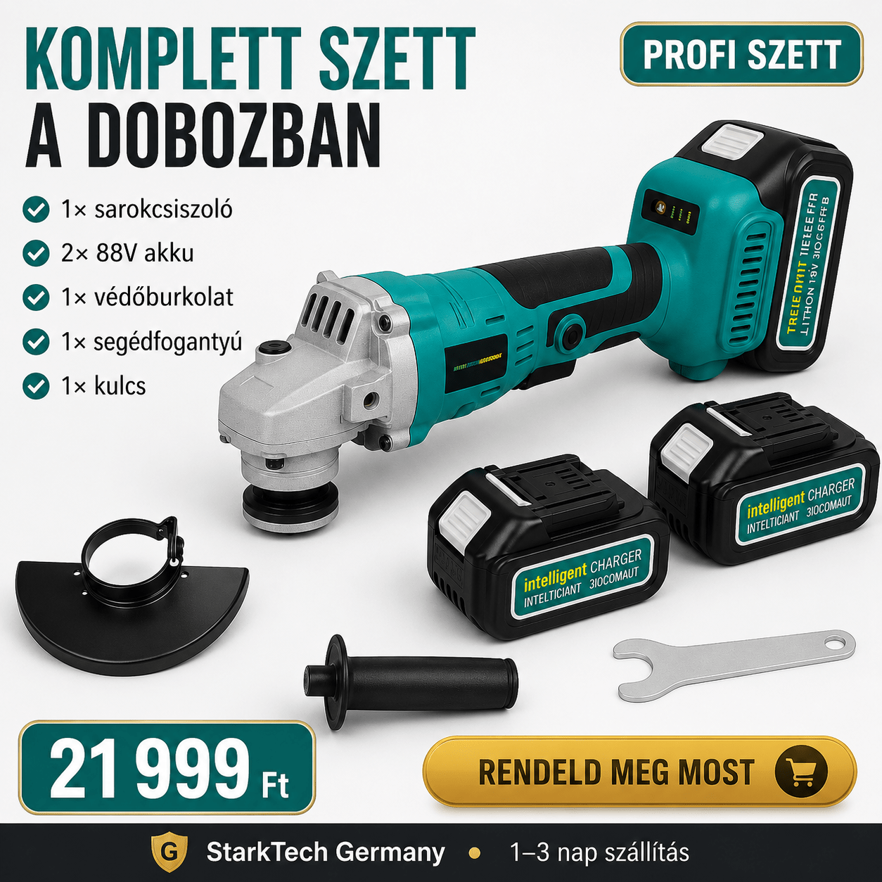 StarkTech Akkumulátoros Sarokcsiszoló - | Cyber Bazaar