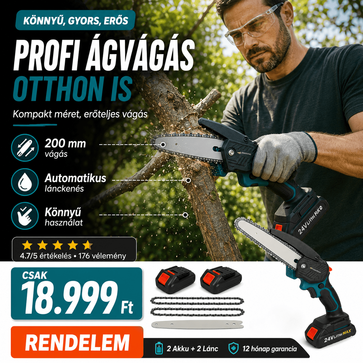 Starktech Germany Akkumulátoros Láncfűrész - | Cyber Bazaar