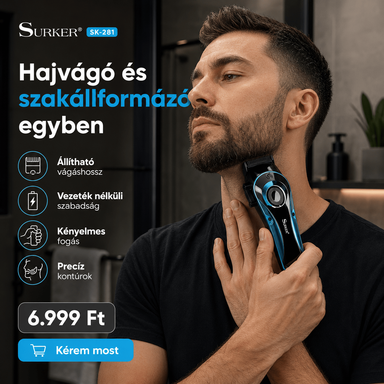 Surker Vezeték anélküli Hajvágó Gép - | Cyber Bazaar