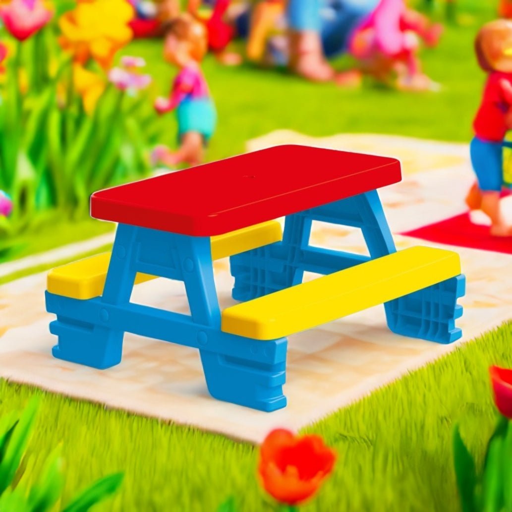 Színes Gyerek Piknikasztal - | Cyber Bazaar