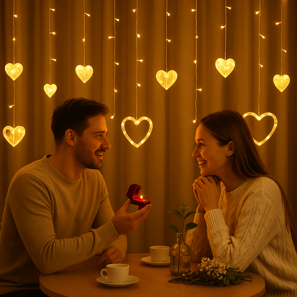 Szív LED karácsonyi függönylámpa 1+1 ingyen - | Cyber Bazaar