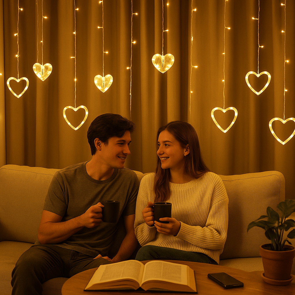 Szív LED karácsonyi függönylámpa 1+1 ingyen - | Cyber Bazaar