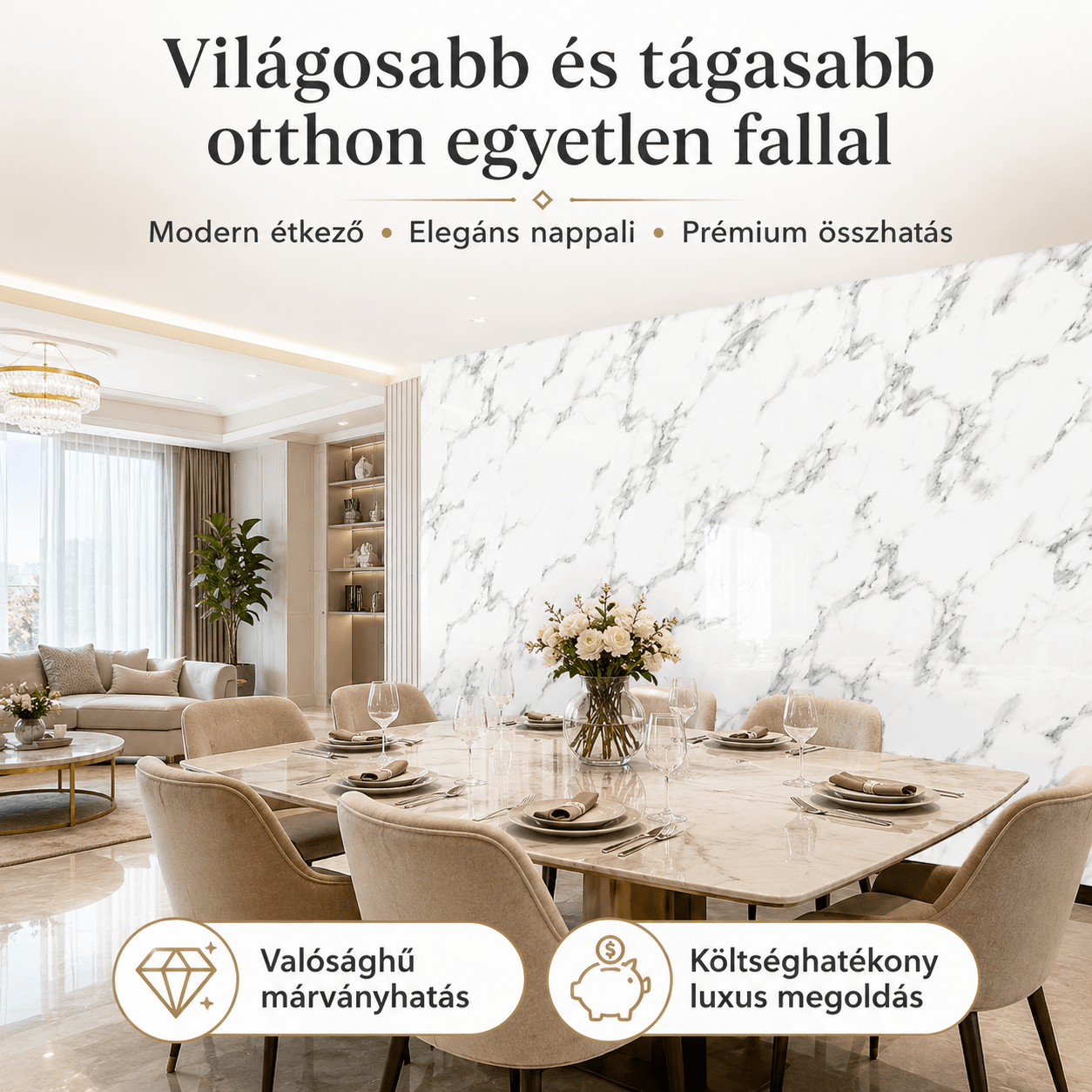 Szürke Márványhatású Öntapadós Falmatrica – 3 × 1,2 m - | Cyber Bazaar
