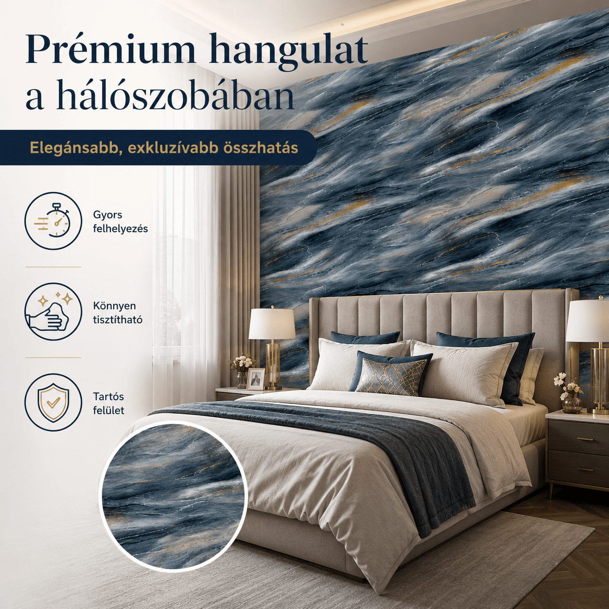 Szürke Márványhatású Öntapadós Falmatrica 3 × 1,2 m - | Cyber Bazaar