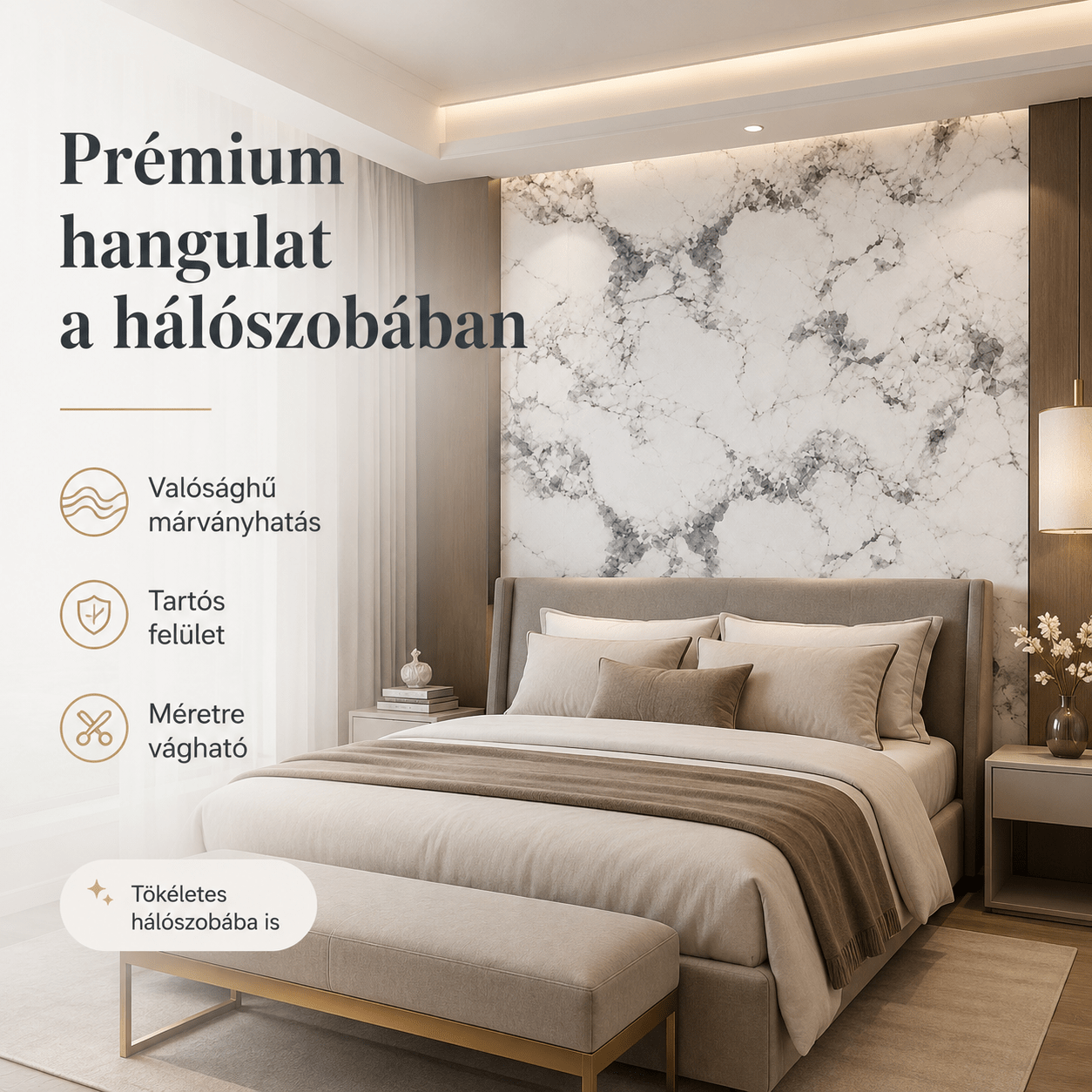 Szürke Márványhatású Öntapadós Falmatrica 3 × 1,2 m - | Cyber Bazaar