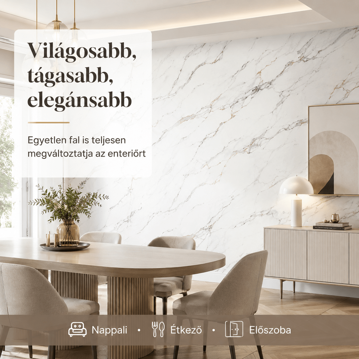 Szürke Márványhatású Öntapadós Falmatrica – 3 × 1,2 m - | Cyber Bazaar