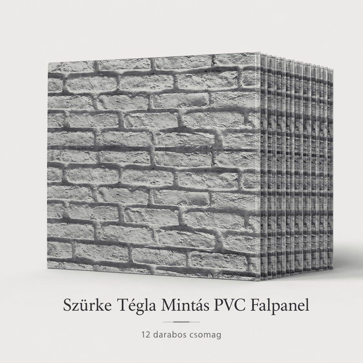 Szürke Tégla Mintás PVC Falpanel – 12.DB - | Cyber Bazaar