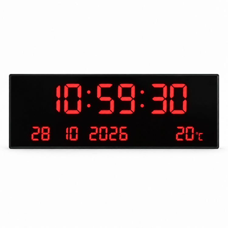 Téglalap alakú digitális LED falióra USB-tápellátással - Órák | Cyber Bazaar