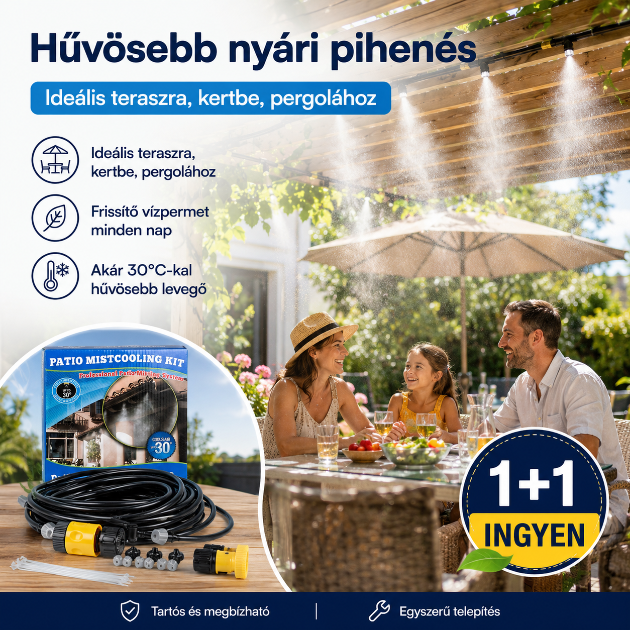 Terasz Hűtőrendszer Vízpermettel - | Cyber Bazaar