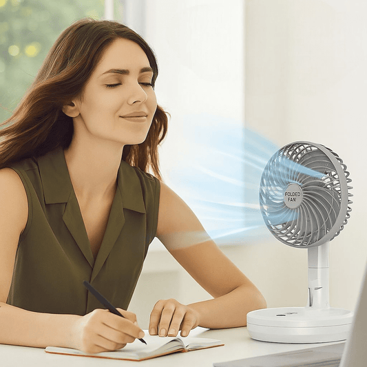 Újratölthető LED asztali ventilátor - | Cyber Bazaar