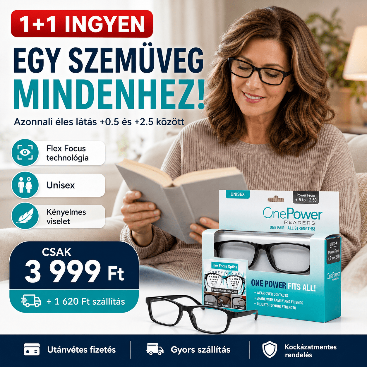 Univerzális Olvasószemüveg - | Cyber Bazaar